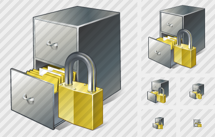 Document Box Locked Symbol