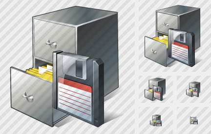 Icono Document Box Save