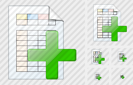 Icono Document Table Add