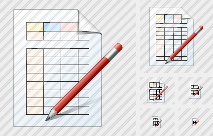 Icône Document Table Edit