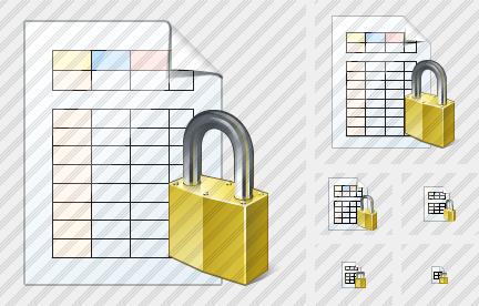 Document Table Locked Symbol Document Table Locked Symbol