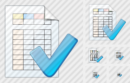 Document Table Ok Symbol