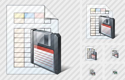 Icône Document Table Save