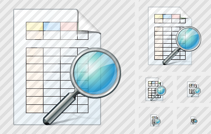 Icône Document Table Search