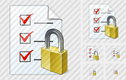 Document Task Locked Icon Document Task Locked Icon