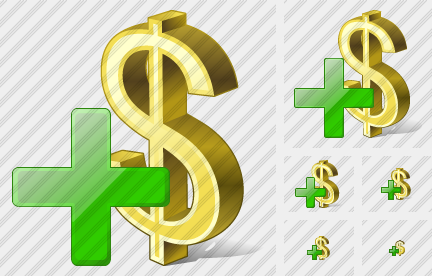 Icono Dollar Add Icono Dollar Add