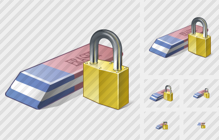 Eraser Locked Icon Eraser Locked Icon