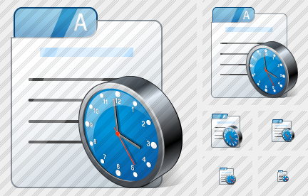 File Card Clock Icon