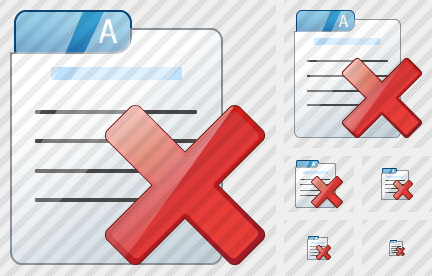 File Card Delete Symbol