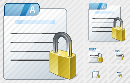 File Card Locked Symbol