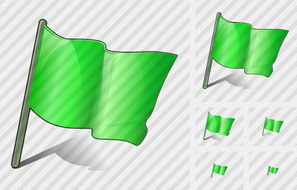 Icono Flag Green Icono Flag Green