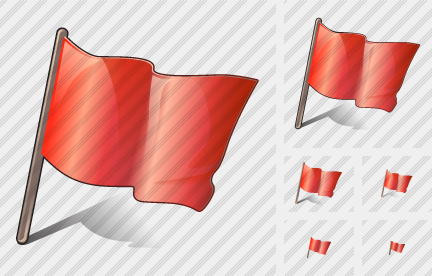 Flag Red Symbol Flag Red Symbol