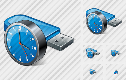 Flash Drive Clock Symbol