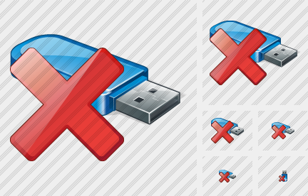 Icono Flash Drive Delete