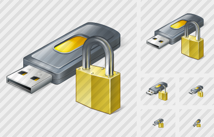 Flash Drive2 Locked Icon