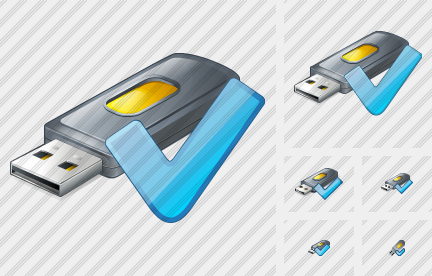 Flash Drive2 Ok Icon