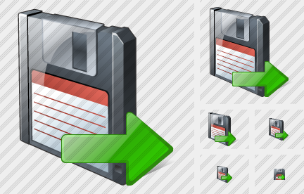 Floppy Disk Export Icon