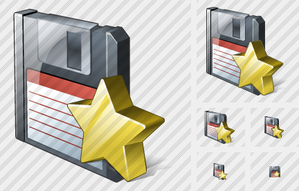 Icono Floppy Disk Favorite