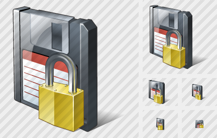 Icône Floppy Disk Locked