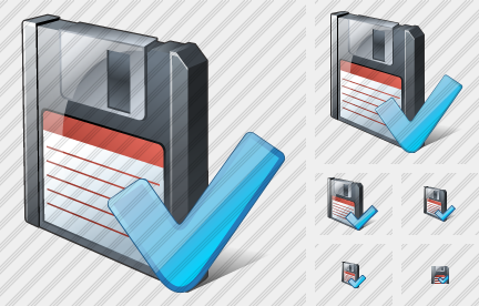 Icône Floppy Disk Ok