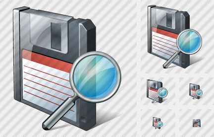 Floppy Disk Search Icon