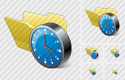 Folder Clock Icon Folder Clock Icon