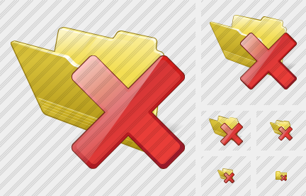 Folder Delete Symbol