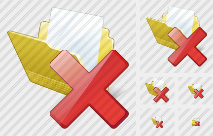 Folder Document Delete Symbol