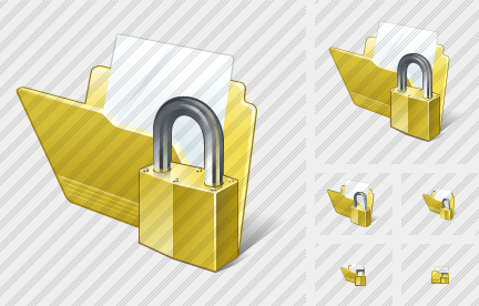 Folder Document Locked Symbol