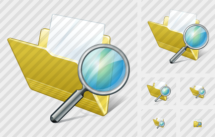 Folder Document Search Icon