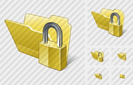 Folder Locked Icon Folder Locked Icon