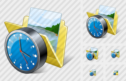 Folder My Pictures Clock Icon