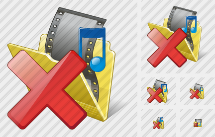 Folder My Video Delete Symbol