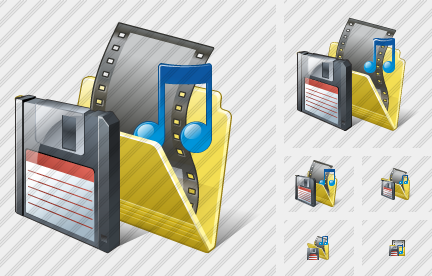 Folder My Video Save Symbol