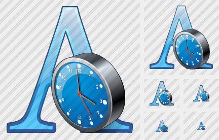 Font Clock Icon