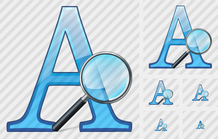 Font Search 2 Icon