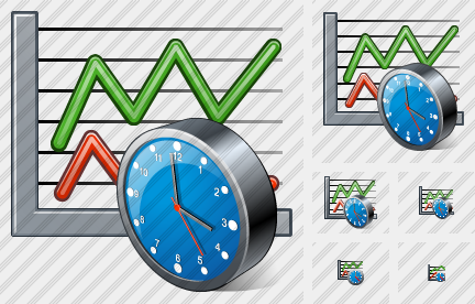 Icône Graph Clock Icône Graph Clock