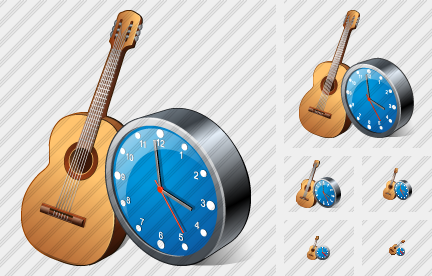 Icône Guitar Clock