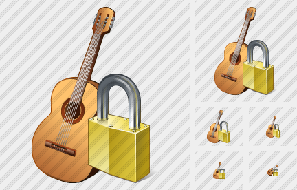 Guitar Locked Icon Guitar Locked Icon