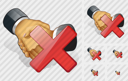 Handshake Delete Icon Handshake Delete Icon