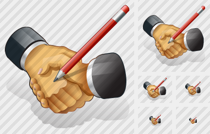 Handshake Edit Icon Handshake Edit Icon