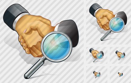 Handshake Search Icon Handshake Search Icon
