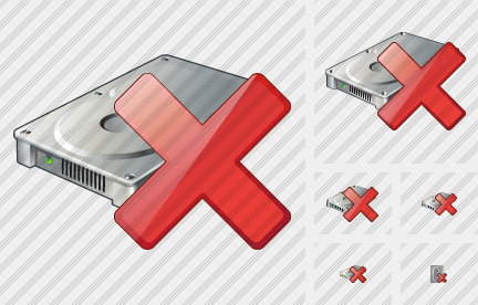 Hard Disk Delete Icon Hard Disk Delete Icon