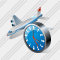 Icône Airplane Clock