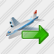 Airplane Export Icon