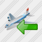 Airplane Import Icon