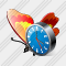 Butterfly Clock Icon