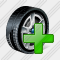 Car Wheel Add Icon