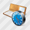 Check Book Clock Icon