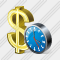 Dollar Clock Icon